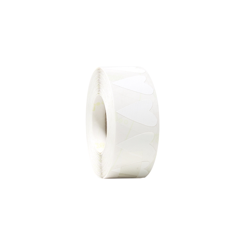 Gaveetiketter modern heart hvit rillet - 2