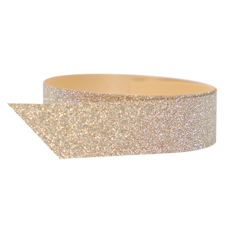 Polybånd glitter kobber - 1