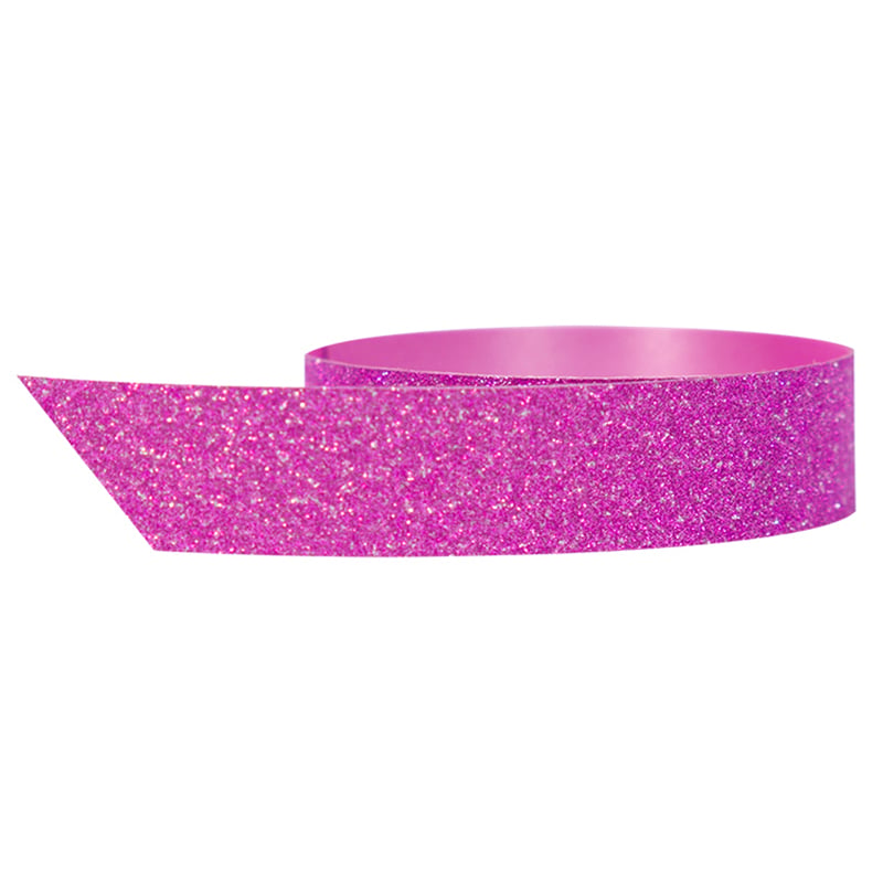 Polybånd glitter rosa - 1
