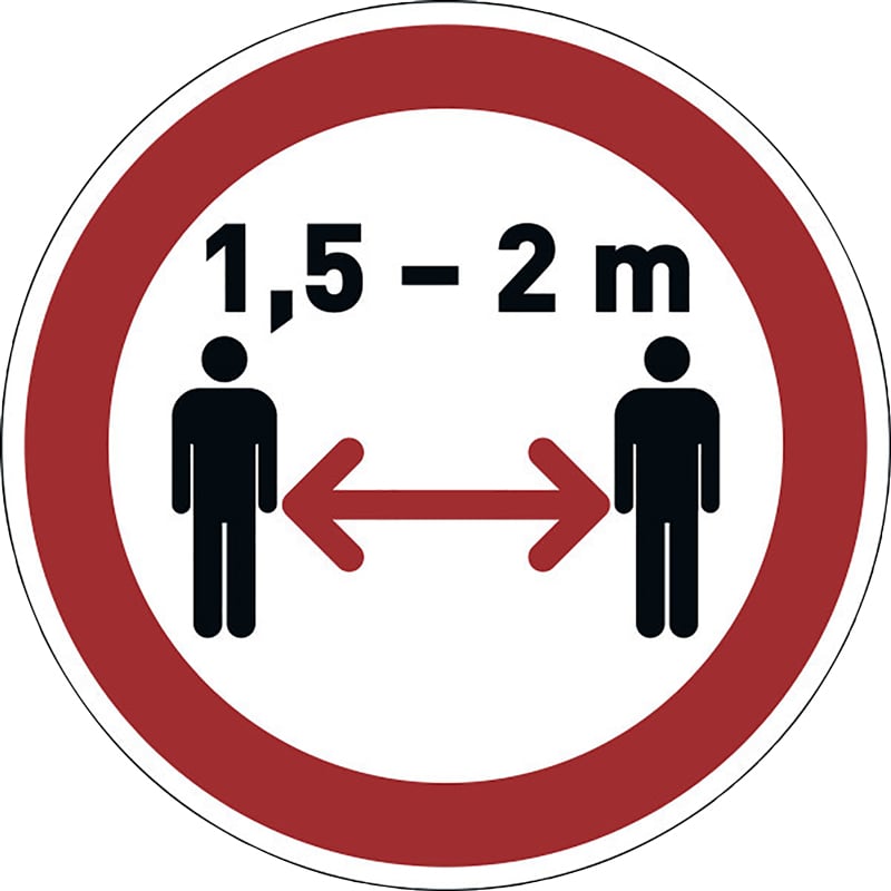 Varseldekal "Hold avstand" - 1
