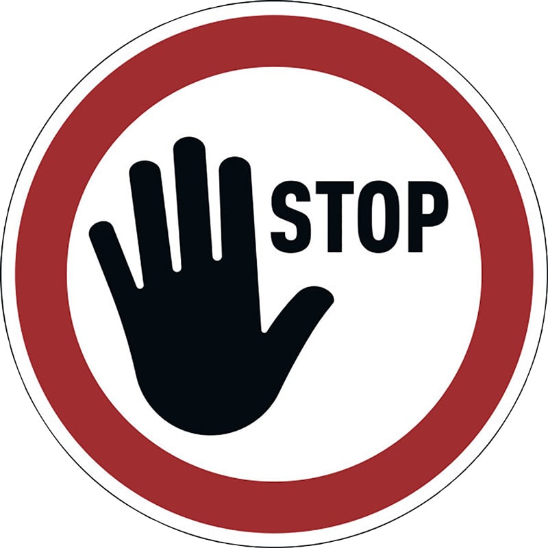 Varsel-dekal "STOP" - 1