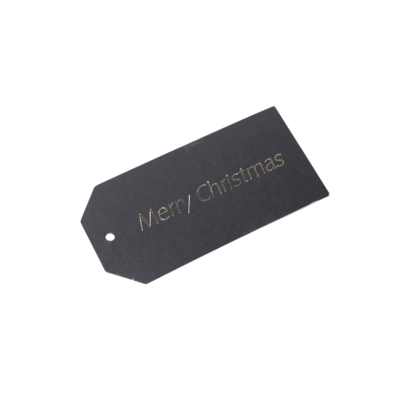 Hengeetikett merry christmas sort  SALG - 1