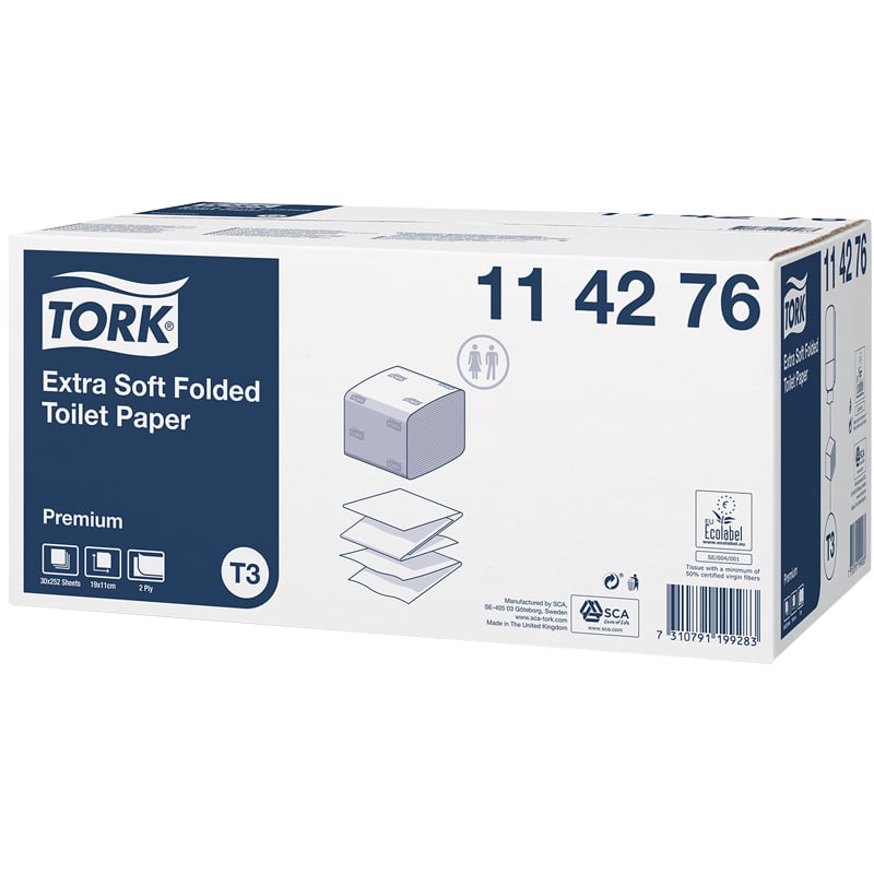 Tork Toalettpapir Premium brettet T3 - 1