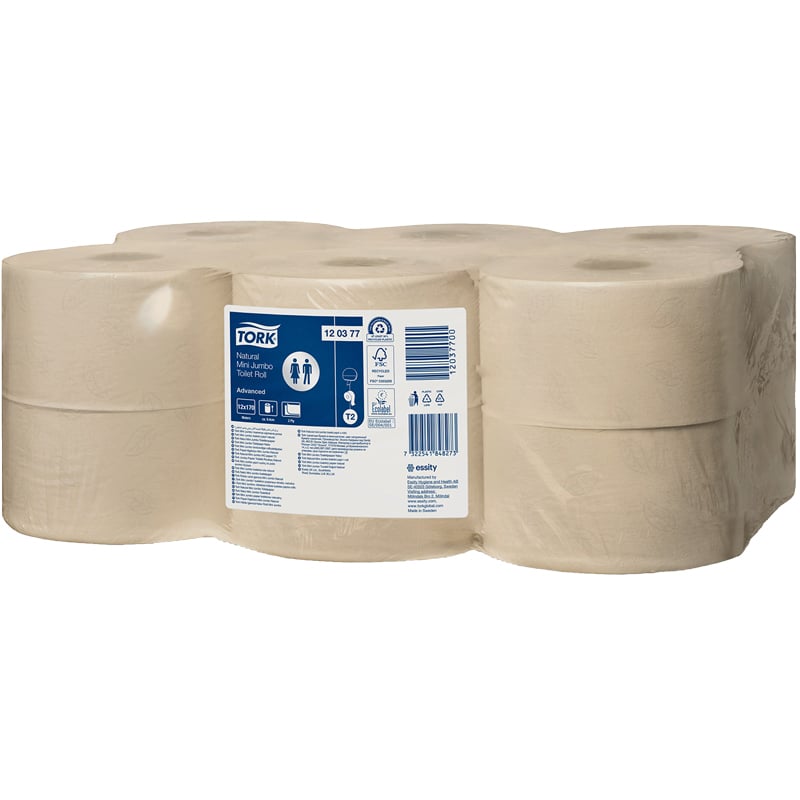 Tork Toalettpapir Natur Mini Jumbo T2 - 1