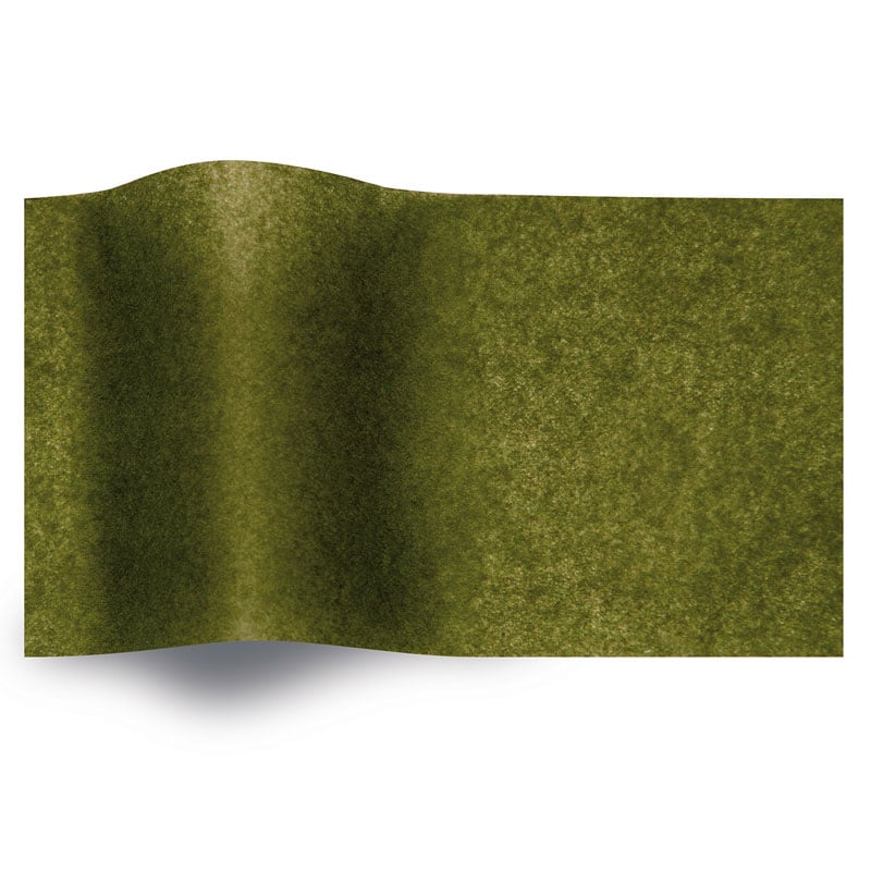 Silkepapir ensfarget Oliven - 1