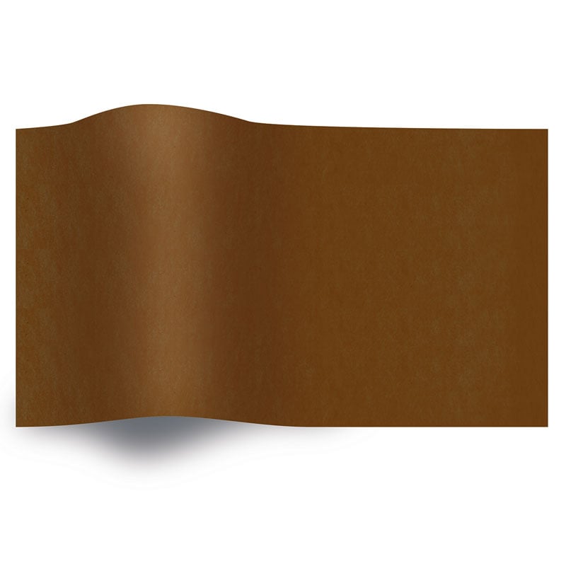 Silkepapir ensfarget Raw Sienna - 1