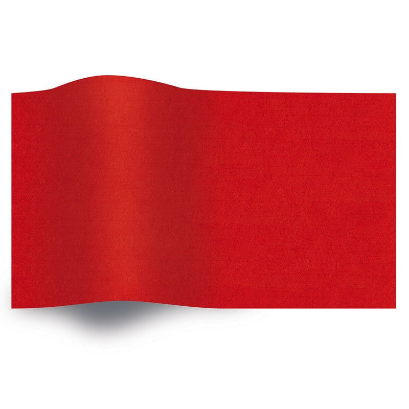 Silkepapir ensfarget Scarlet - 1