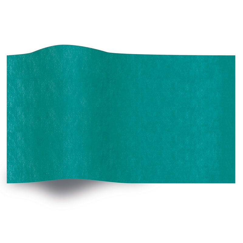Silkepapir ensfarget Teal - 1
