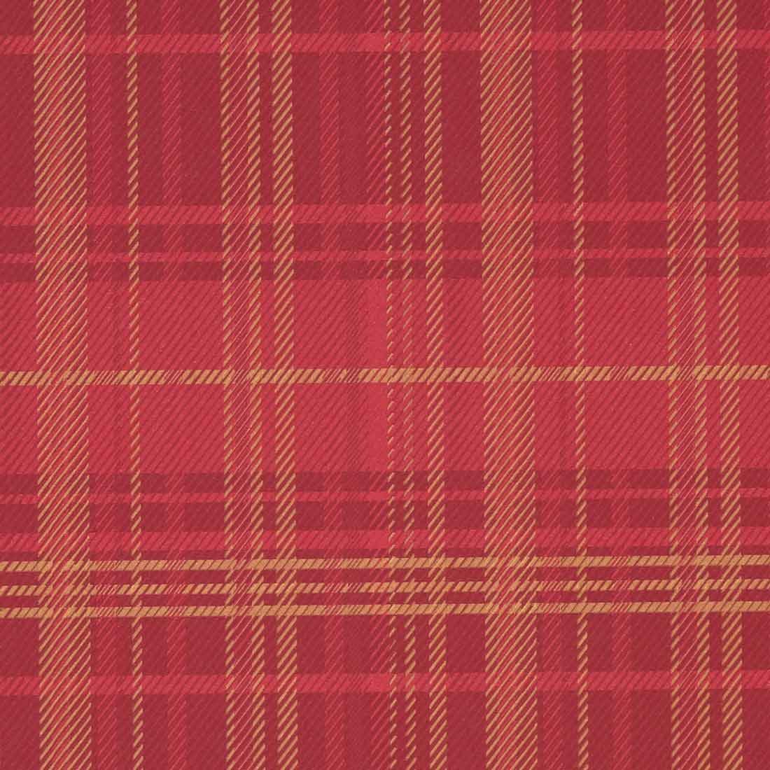 Gavepapir Tartan Bordeaux/Gull - 1