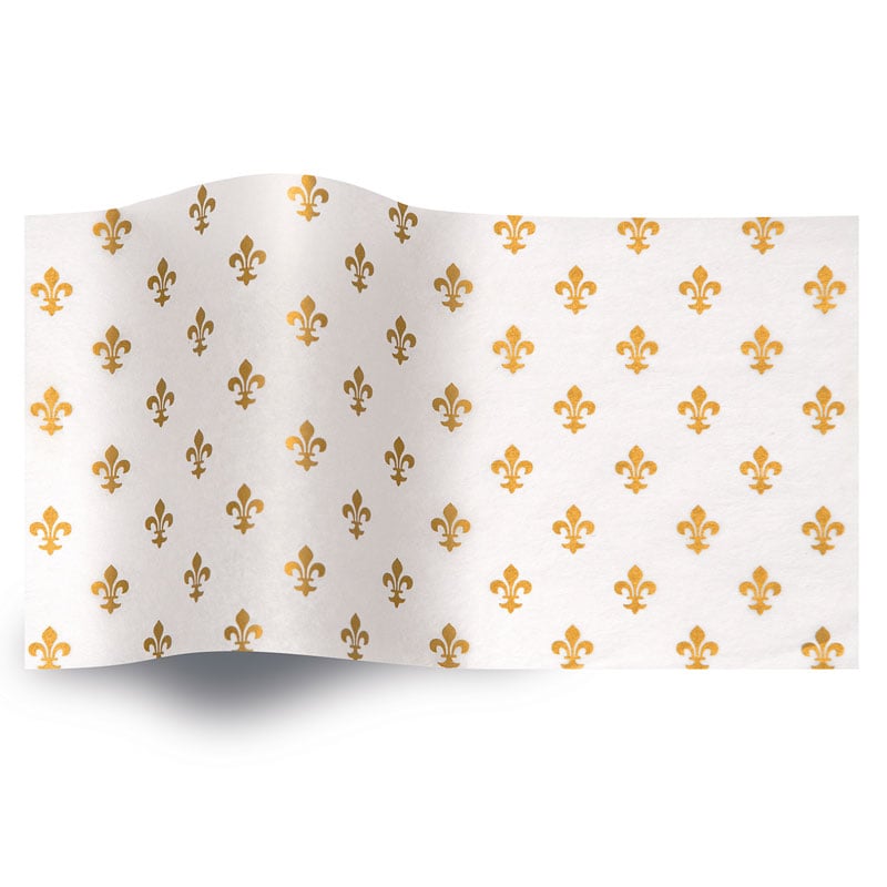 Silkepapir Metall Fleur de Lis - 1