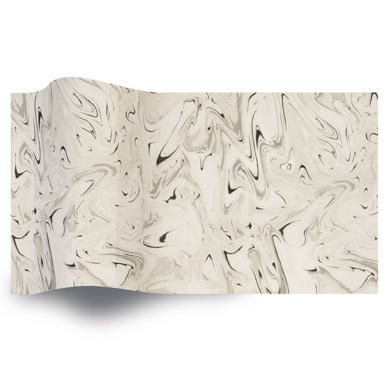 Silkepapir Black Marble - 1