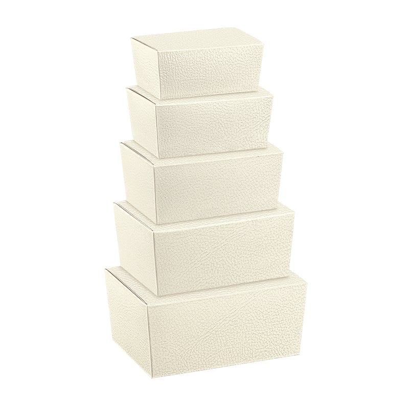 Gaveeske Ballotin hvit skinndesign - 1
