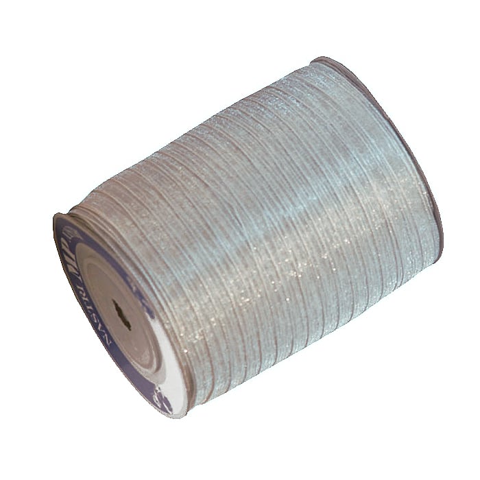 Gavebånd organza sølv - 1