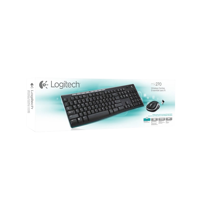 Logitech Wireless pakke MK270 Tastatur og mus - 3