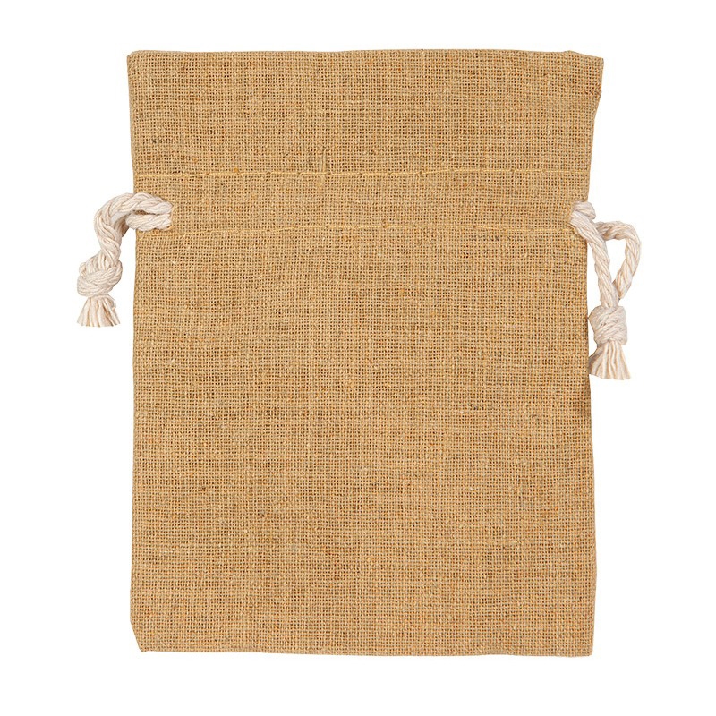 Bomullspose med snor, beige