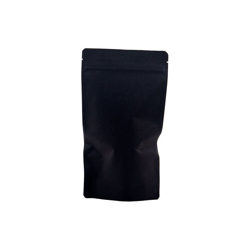 Gjenlukkbar lynlåspose sort kraft/PET/CPP - 4