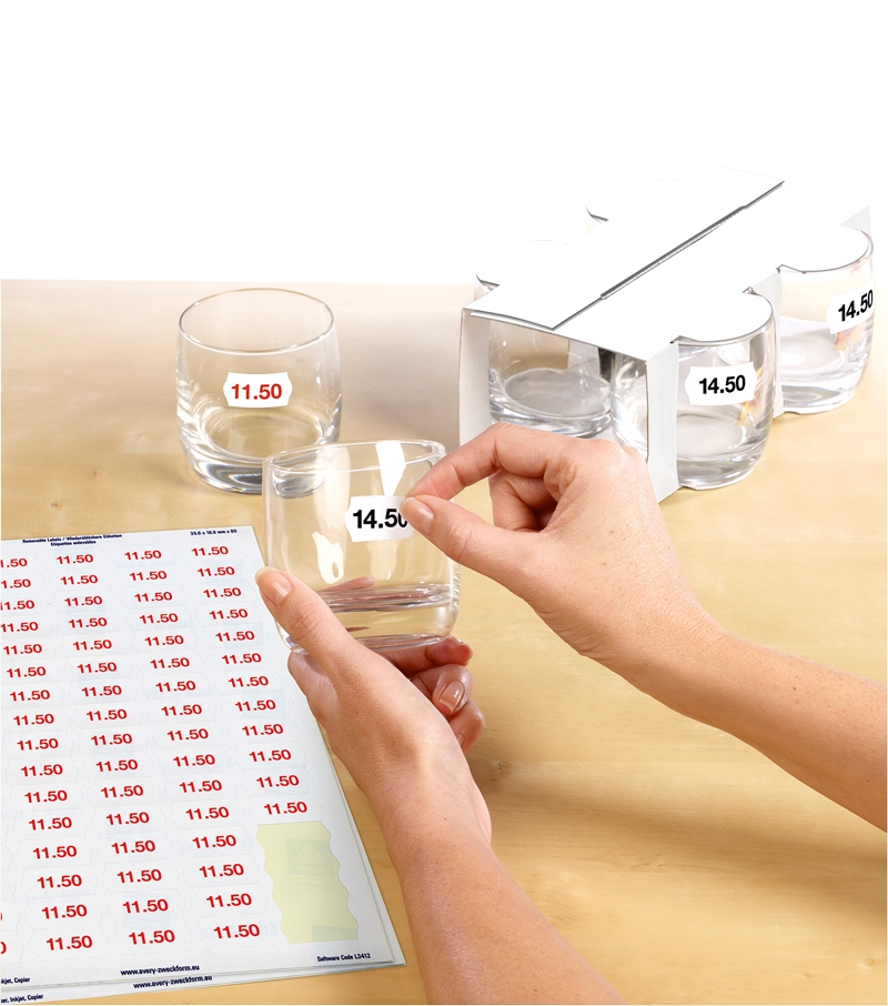 Prismarkeringsetiketter avtagbare - 1