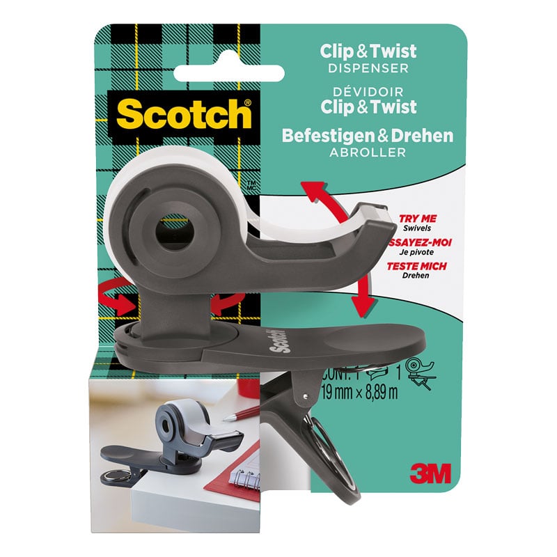 Tapedispenser Scotch C19 Clip & Twist - 1