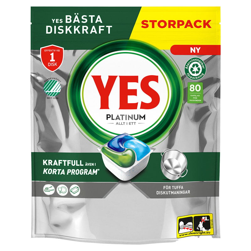 Yes Platinum Maskinoppvasktabletter - 1