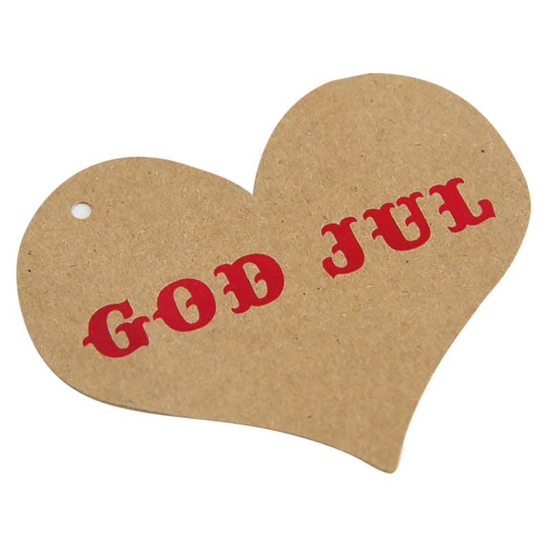 Hengeetikett hjerte god jul - 1
