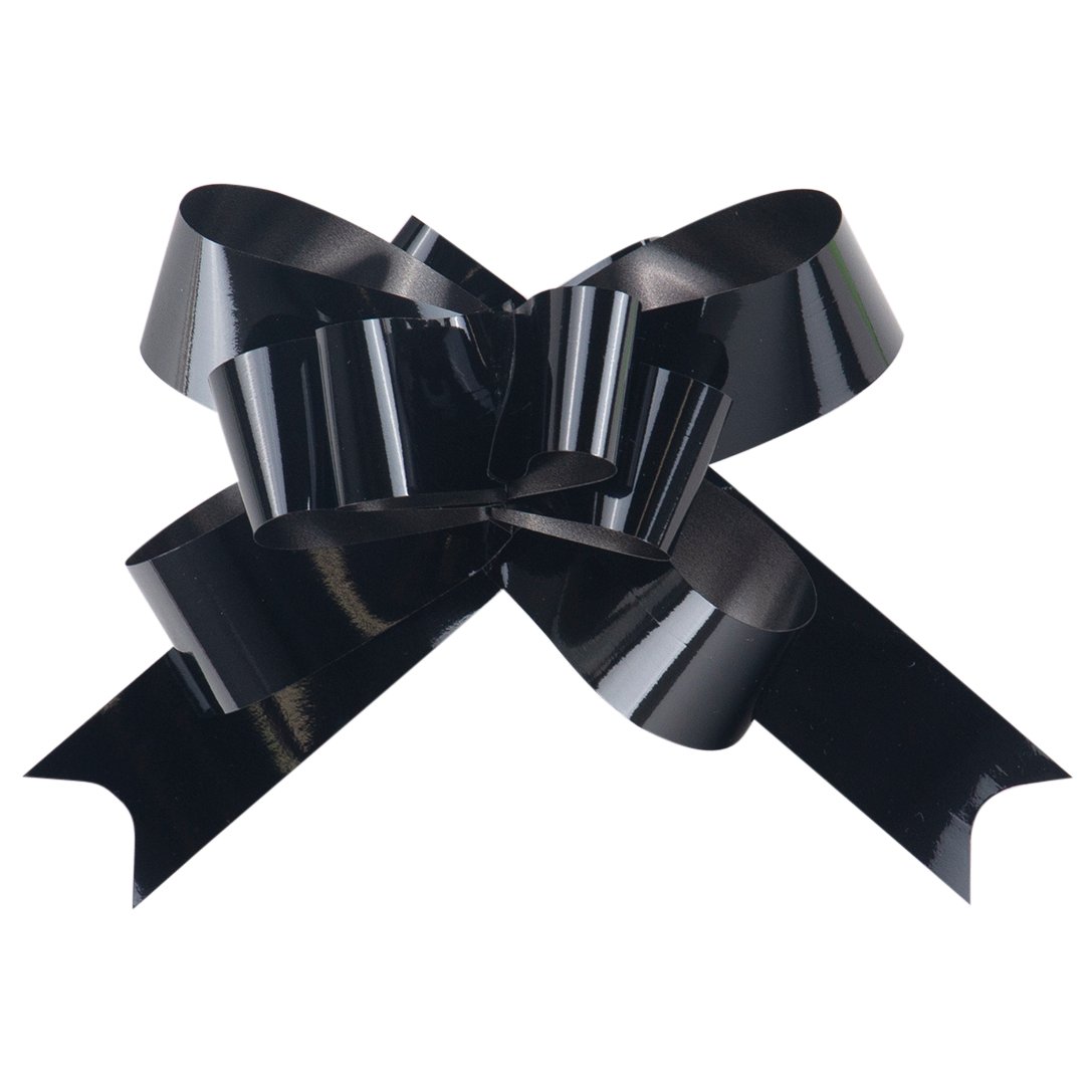 Dra sløyfe metallic sort - 1