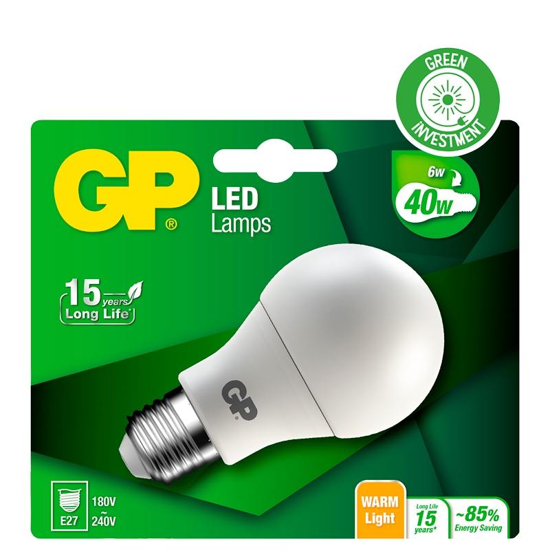 Glødelampe LED E27 GP - 2