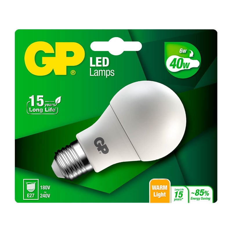 Glødelampe LED E27 GP - 1