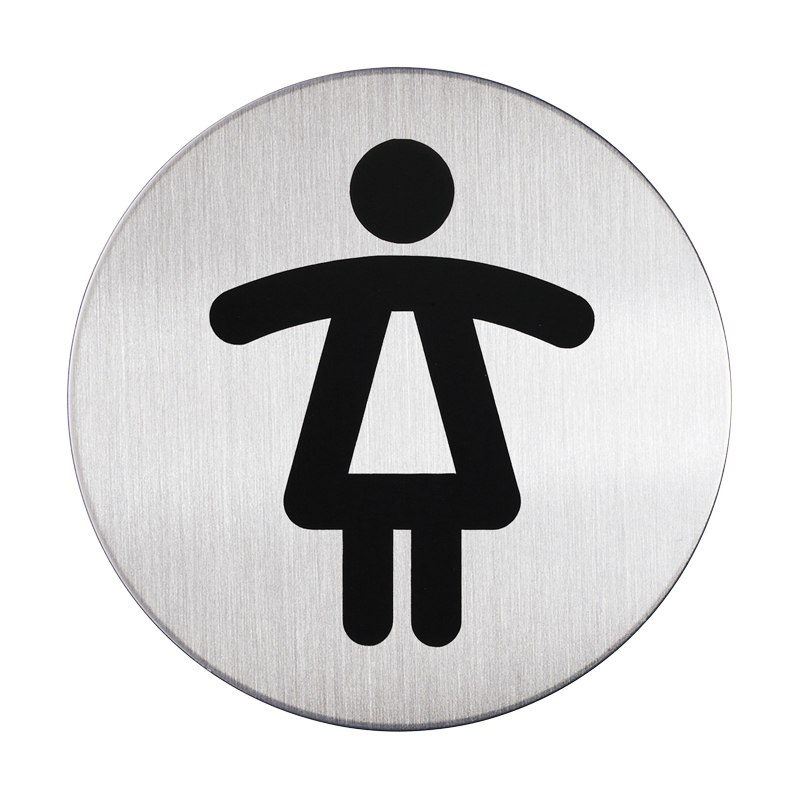 Symbolskilt Rund - WC dame - 1