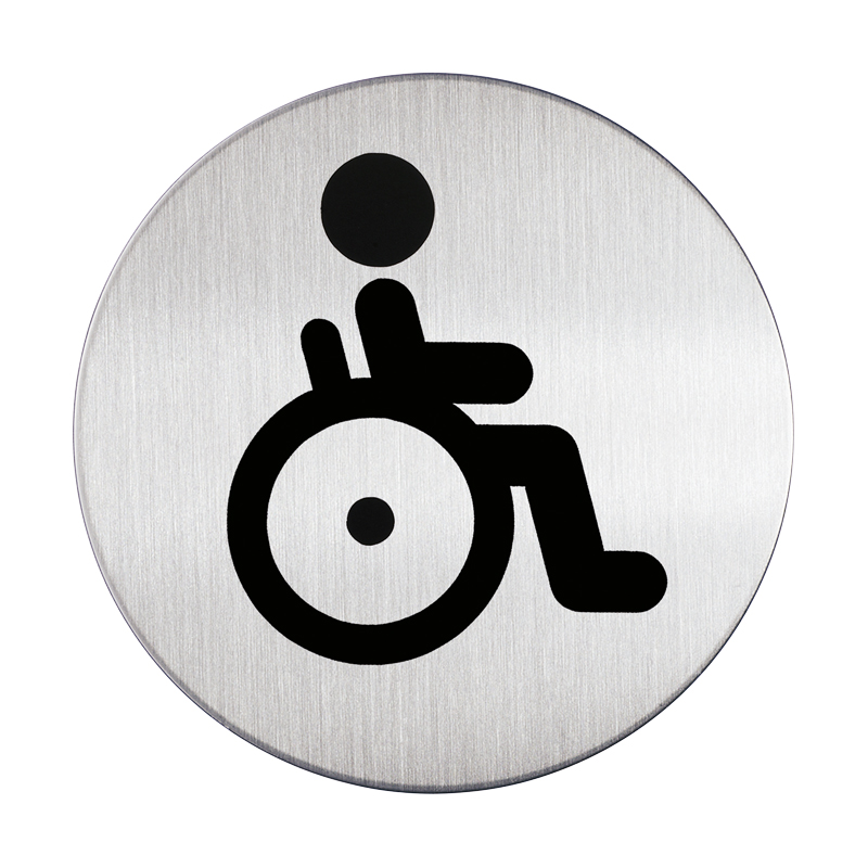 Symbolskilt Rund - WC Handikappet - 1