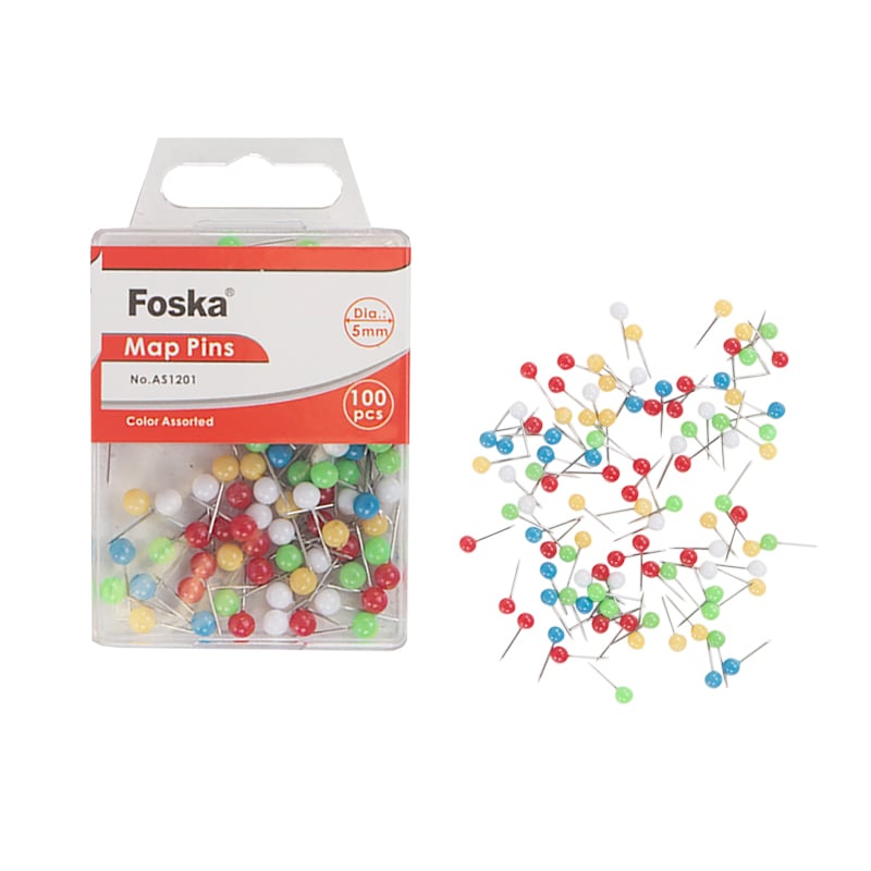 Kartnåler assorterte farger - 1