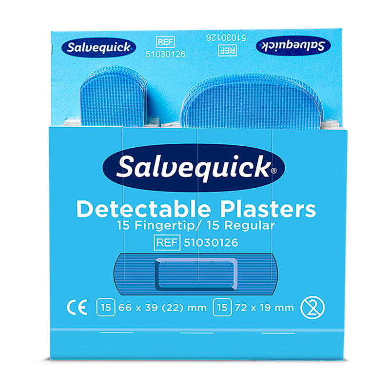 Salvequick Blue Detectable fingertupp / Refill - 1