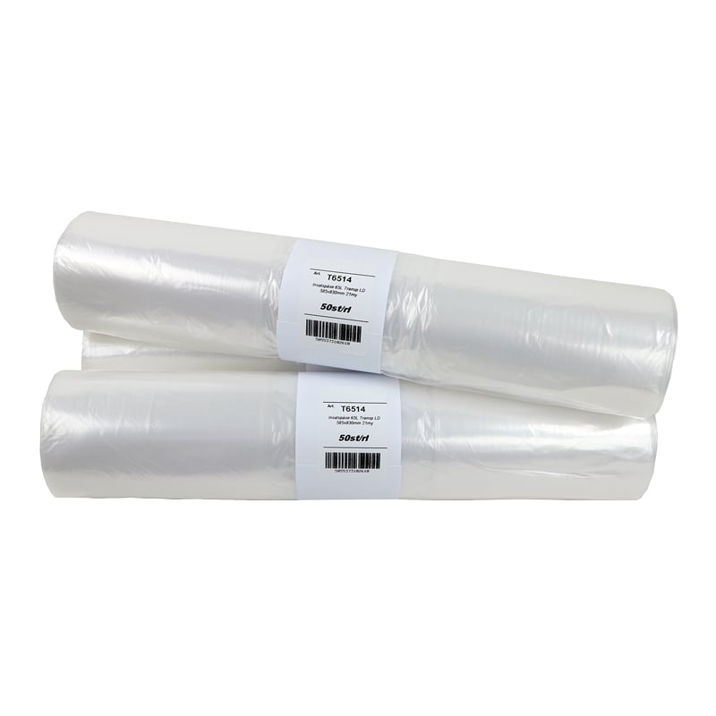 Transparent & hvit søppelsekk LDPE - 3