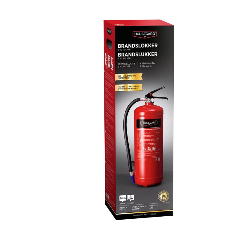 Brandsläckare pulver 6 kg Housegard NO/DK - 1