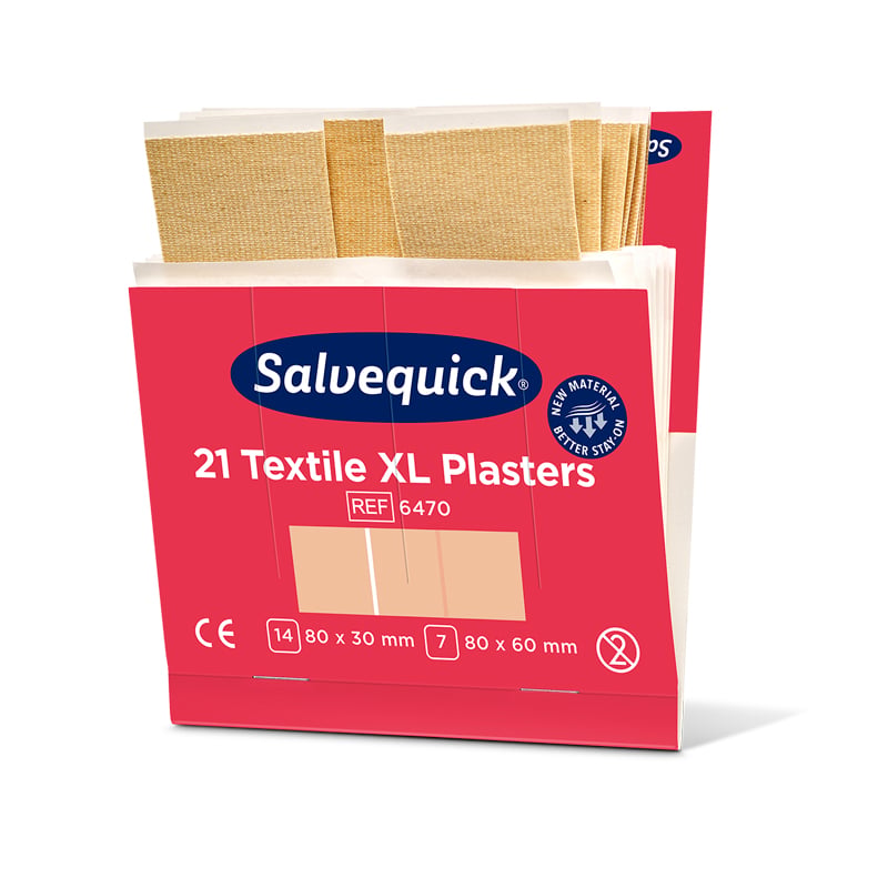 Salvequick Ekstra store tekstilplaster / Refill - 1