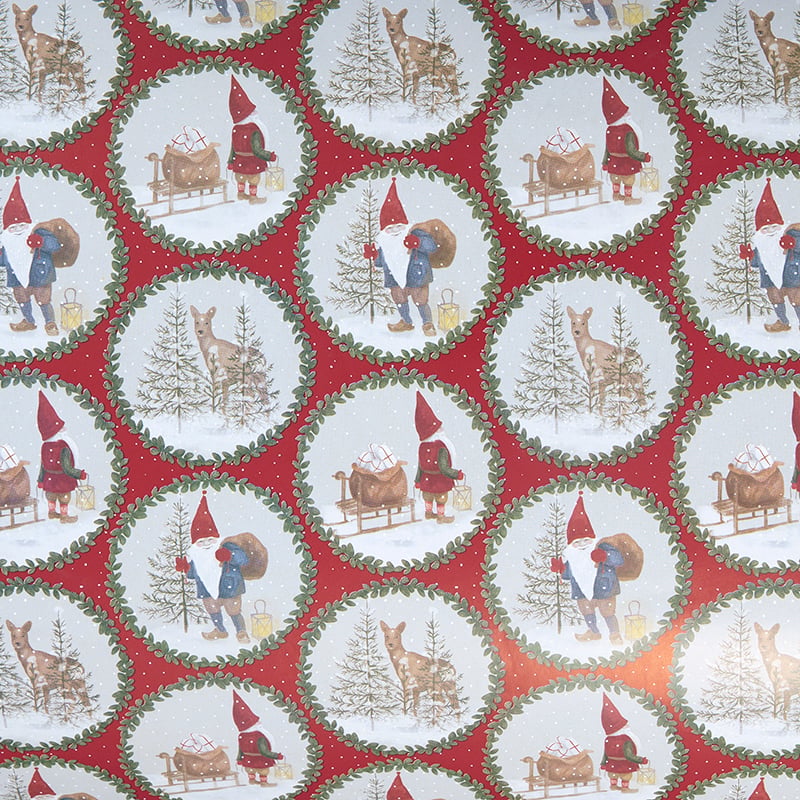 Julepapir Deer and Santa - 1