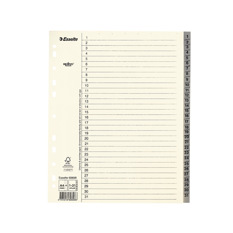 Papirregister System Servo A4+ - 3