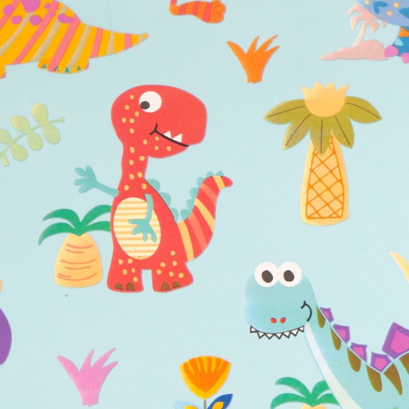 Gavepapir Dino blue