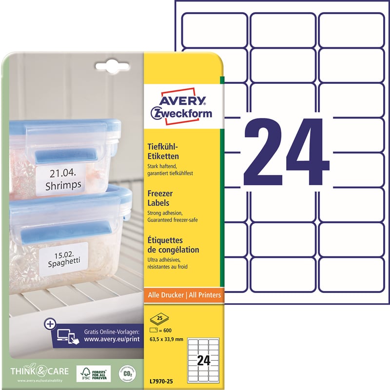 Avery Fryseetiketter - 2