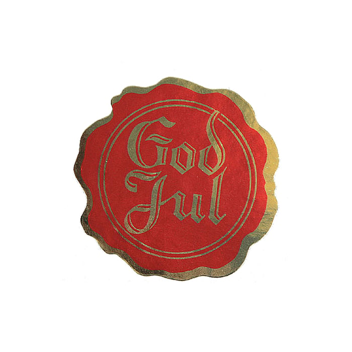 God Jul segl rød/gull - 1