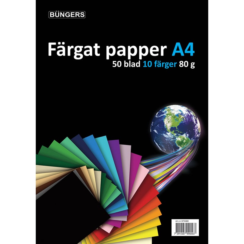 Farget papir A4 - 9