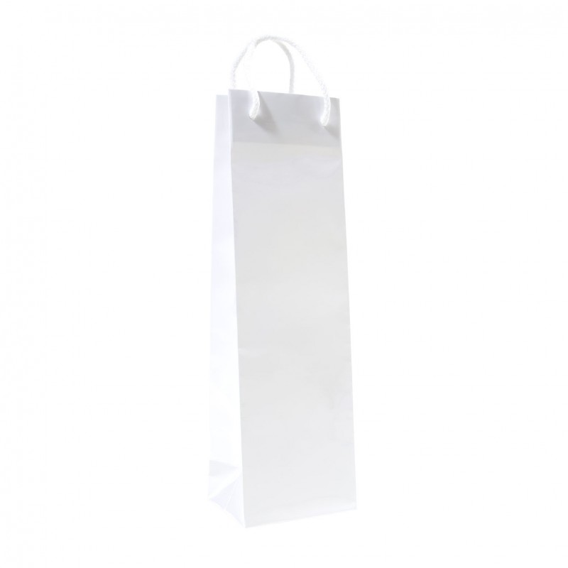 Flaskepose Lux hvit blank