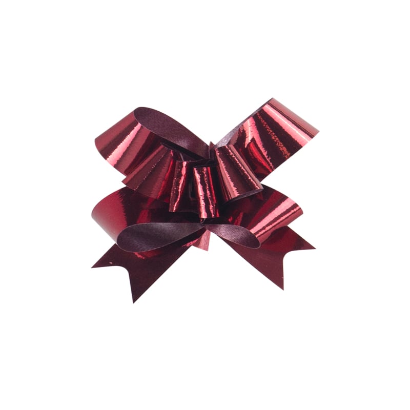 Dra-sløyfe metallic Bordeaux - 2