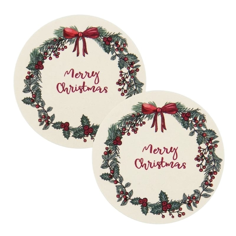 Etikett Winter Bows & Berries Krans