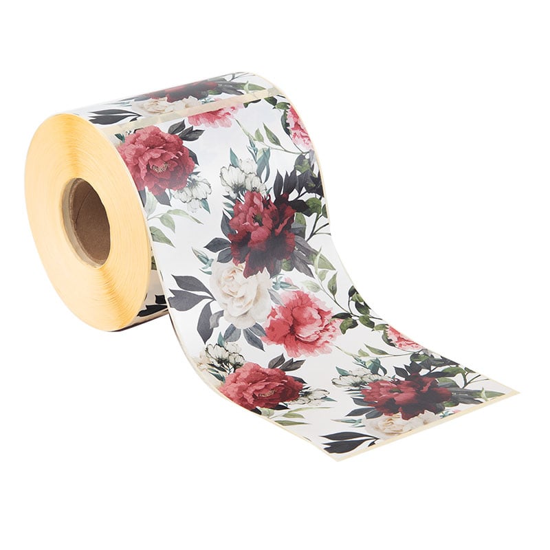 Forseglingetikett "Wild Bouquet" hvit - 3