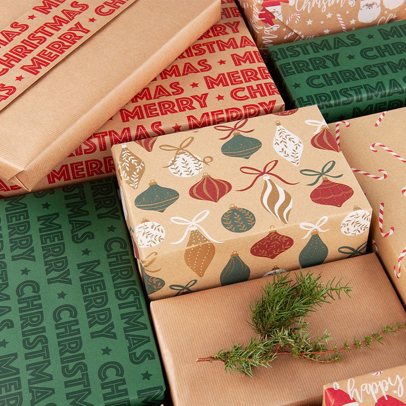 Gavepapir For X-mas Red - 4