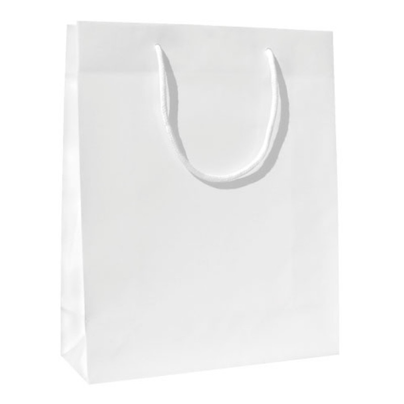 Papirbærepose Lux blank hvit - 1
