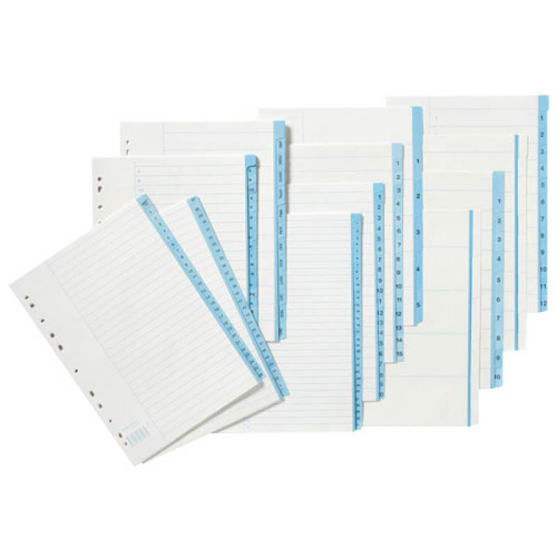 Papirregister med blå faner - 1