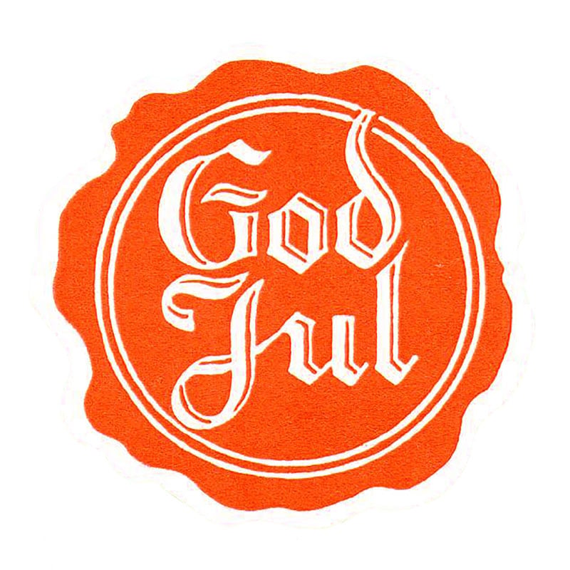 God jul segl hvit/rød - 1
