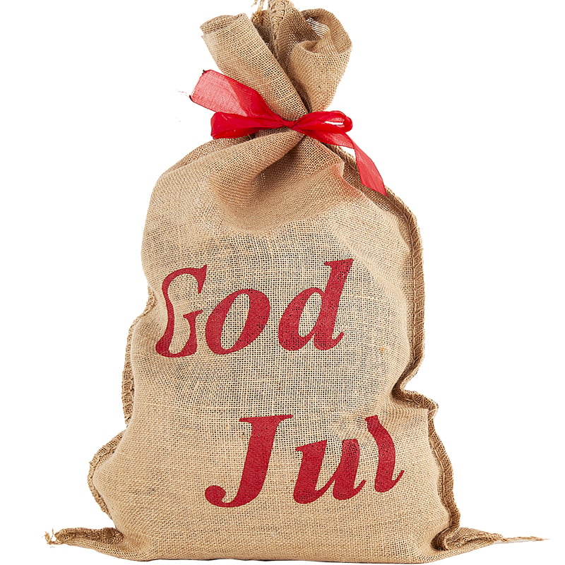Jutesekk God Jul med rød bånd - 1