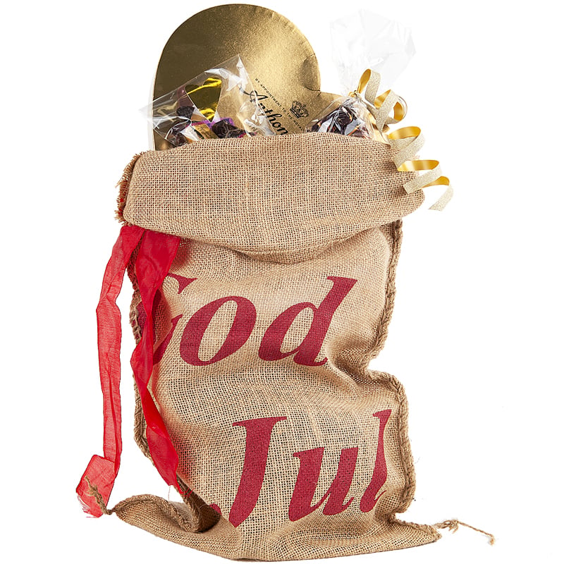 Jutesekk God Jul med rød bånd - 5